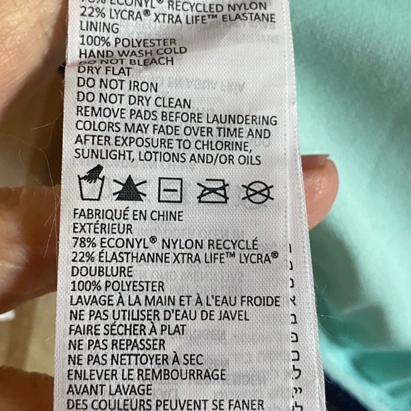 NWT set of 2 large Prana striped tie back swimsuit tops bundle - Picture 6 of 14